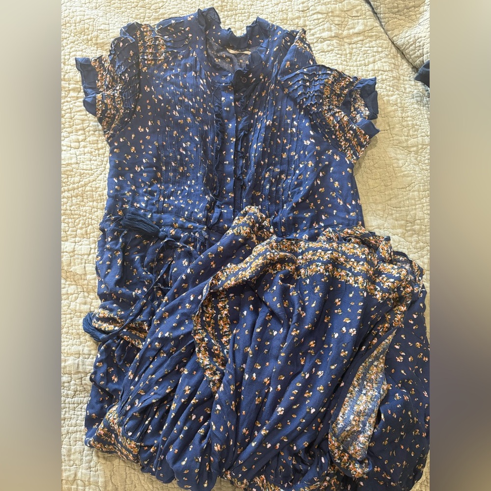 FREE PEOPLE— Navy Floral Print Maxi dress